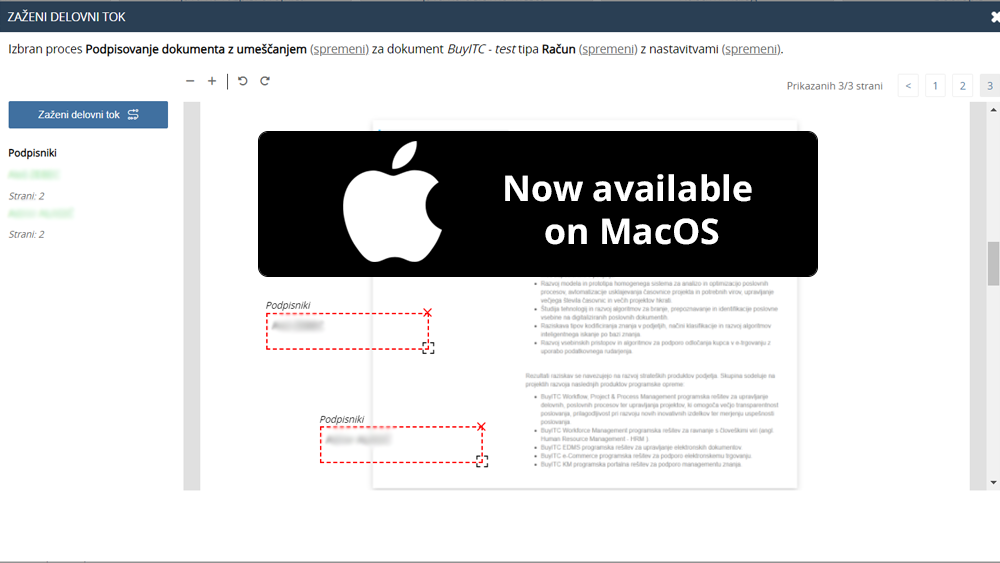 Digitalno podpisovanje v Business Docs odslej na voljo tudi za uporabnike MacOS